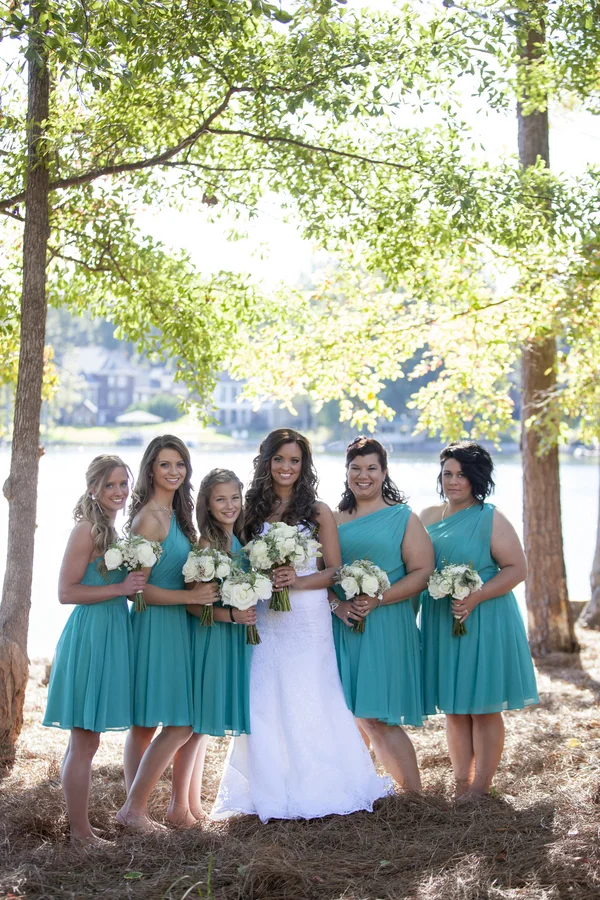 Teal Bridesmaids Dresses