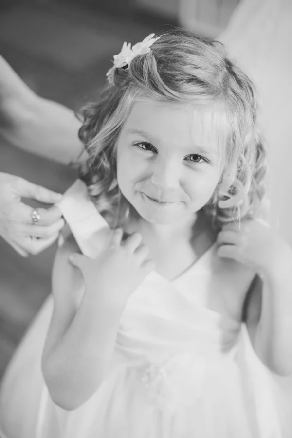 Flower girl at Pepper Plantation wedding