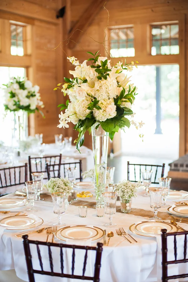 White Wedding Centerpieces