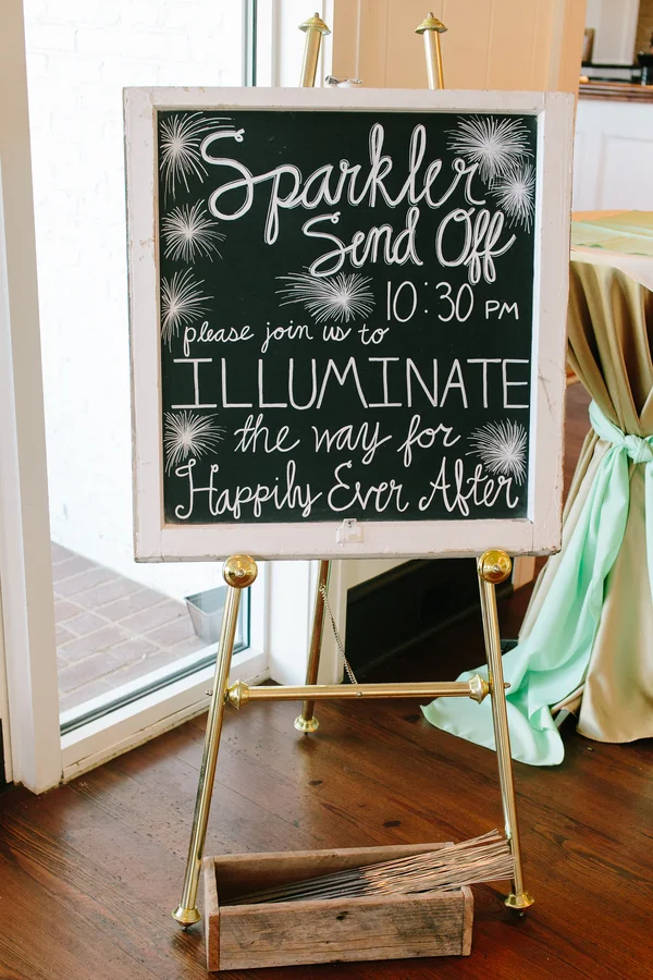 Sparkler Send Off Chalkboard