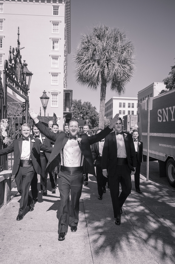 Groomsmen in Black Tuxedos