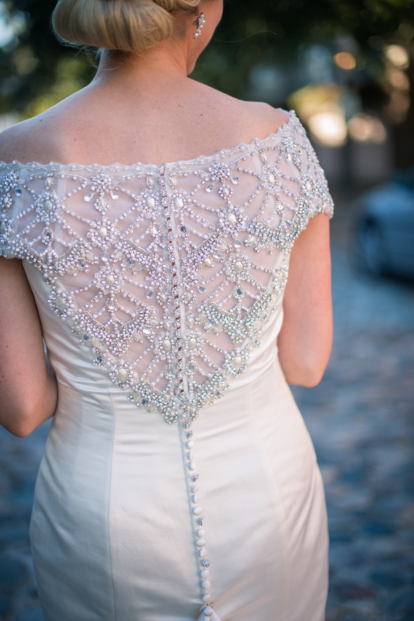 Beaded Wedding dress back