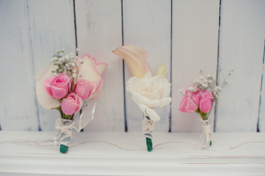 Pink Rose Boutonnieres