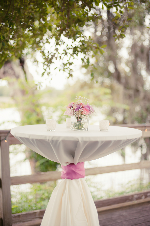 Pink wedding decor