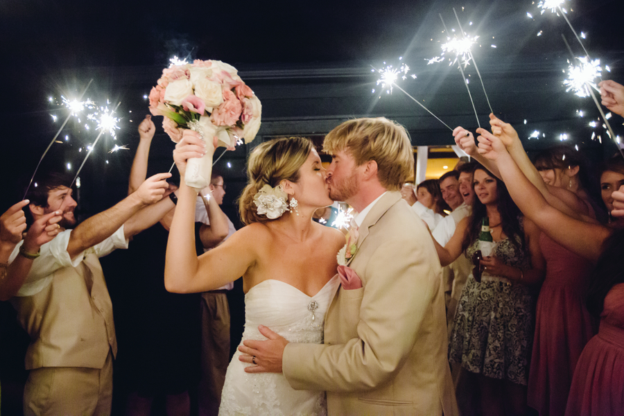 Charleston wedding sparkler exit