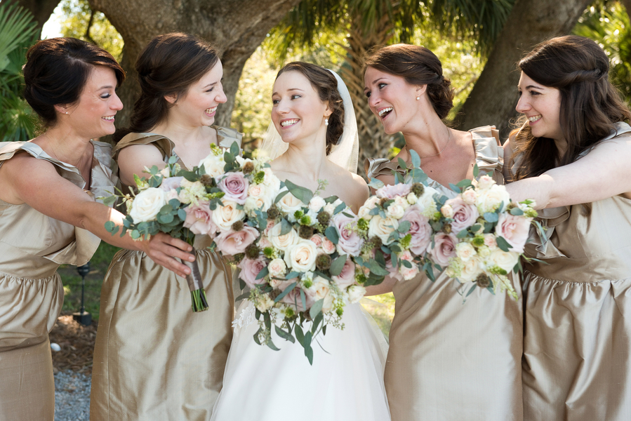 Gold Bridesmaids Dresses