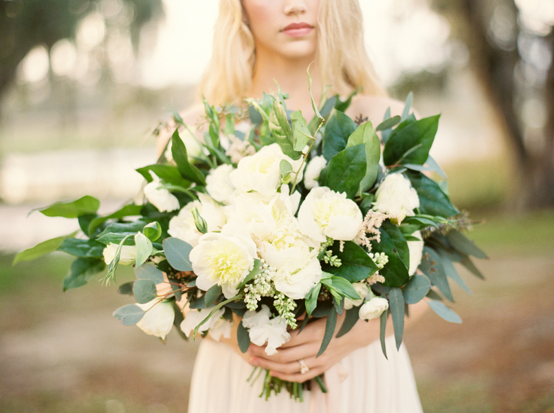 Organic Charleston wedding bouquet