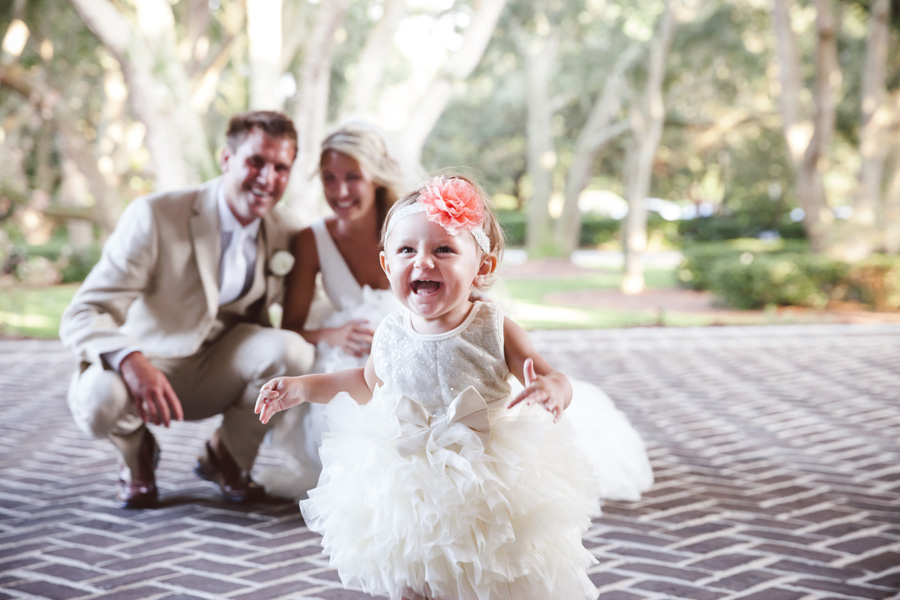 Flower girl at Charleston wedding