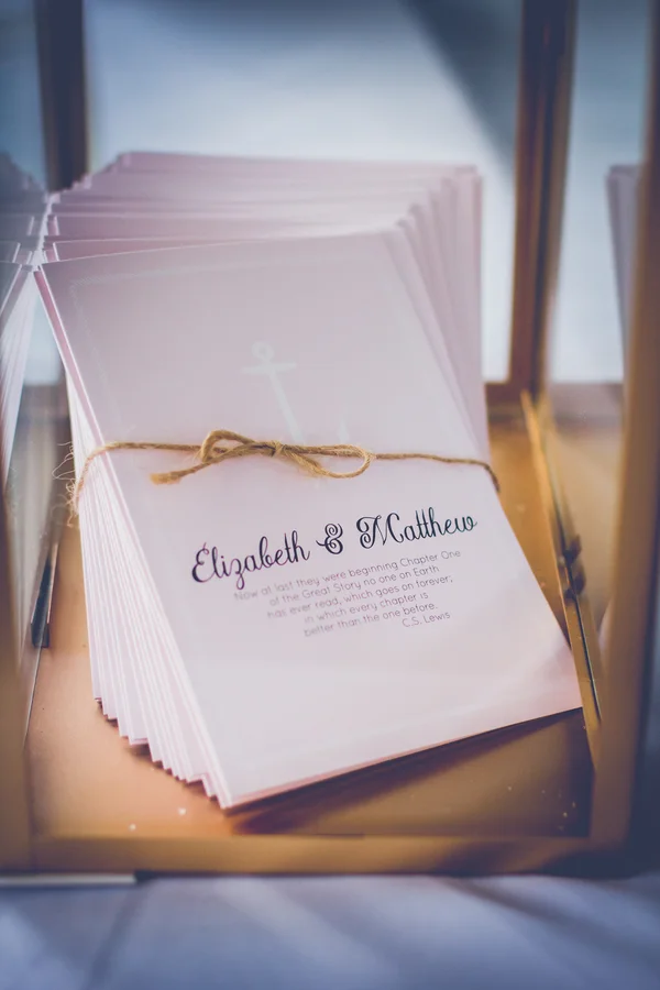 Charleston wedding programs