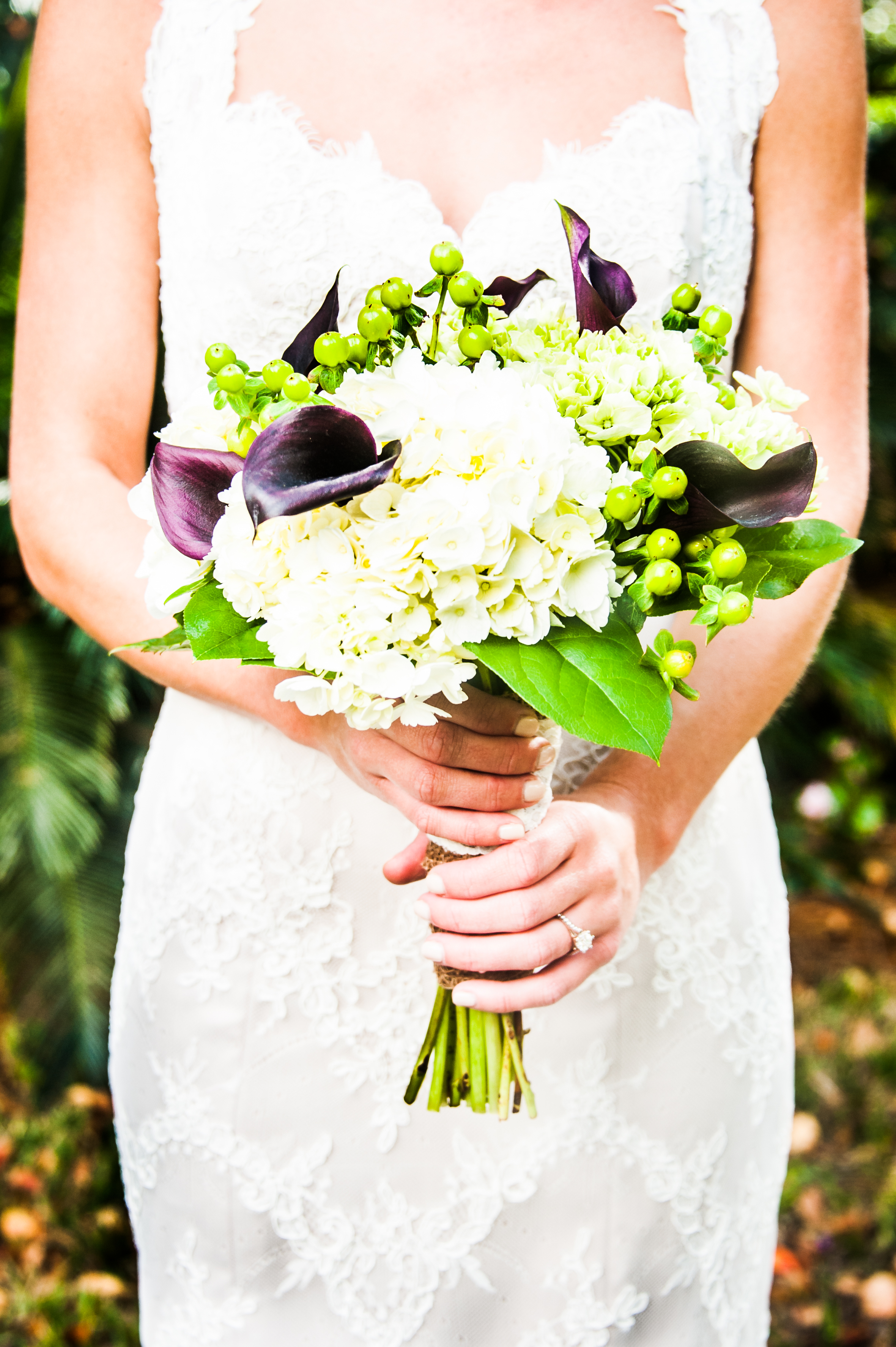 Purple Calla Lily Wedding Bouqet