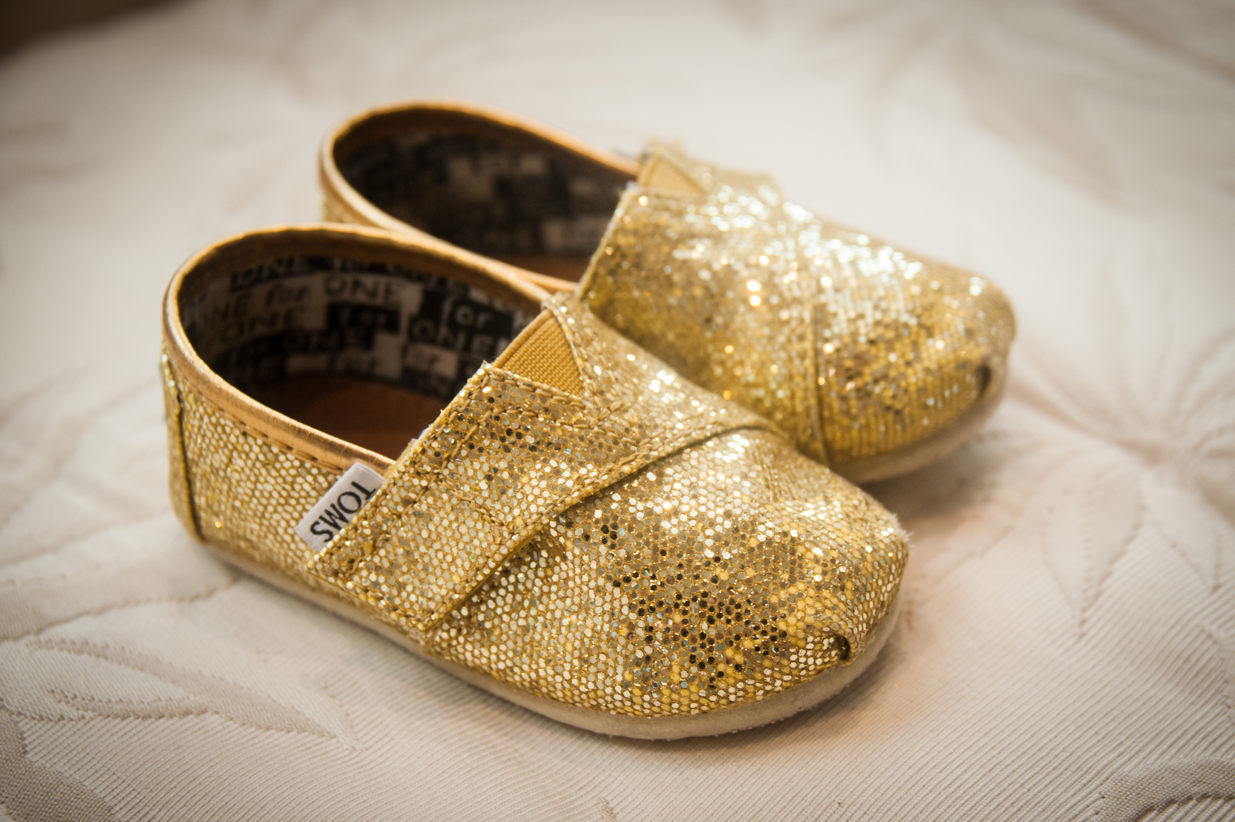 Gold TOMS for Kids