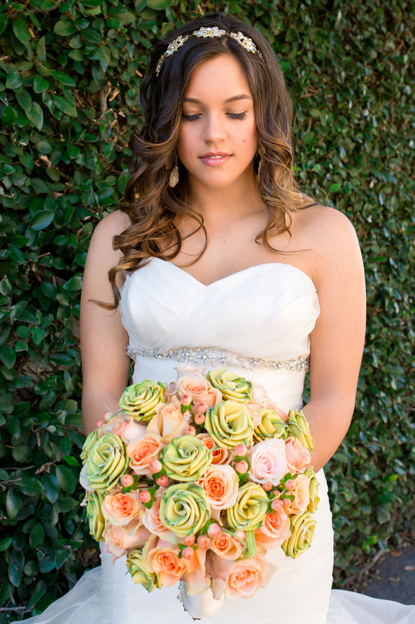 Palmetto Rose Bouquet at Savannah wedding