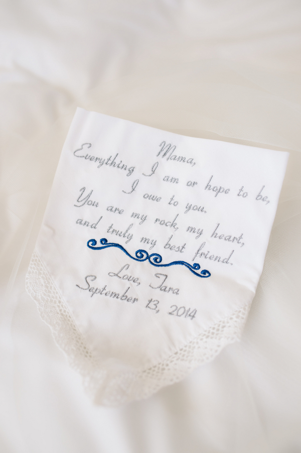 Charleston wedding handkerchief
