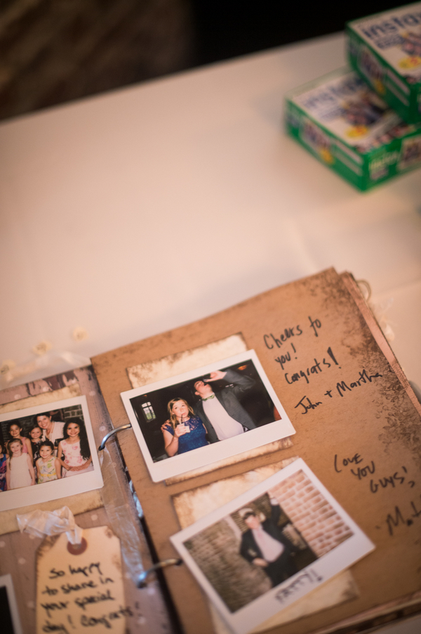 Guest book at Rice Mill wedding