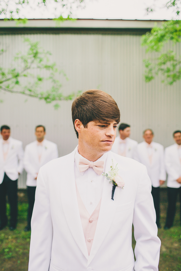 White Dinner jackets at Charleston Wedding