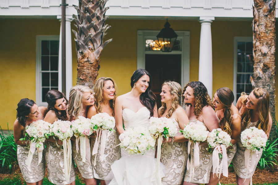 Gold Bridesmaids Dresses