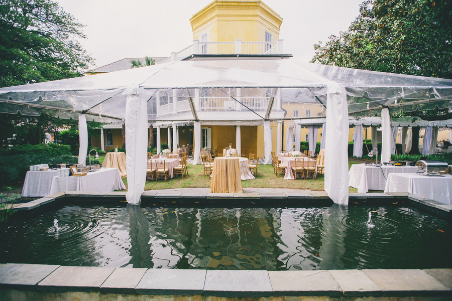 Clear Tented reception at William Aiken House wedding