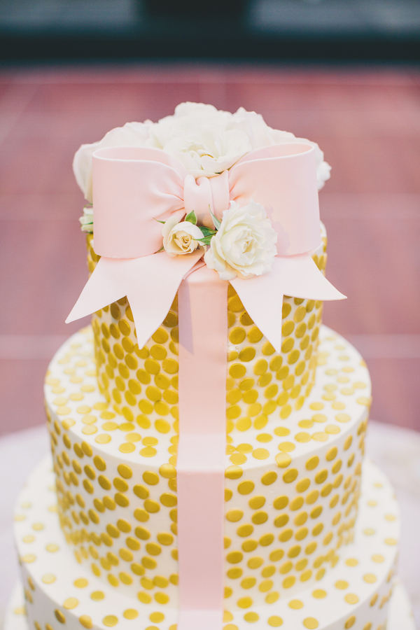Gold Wedding Cake in Charleston, SC