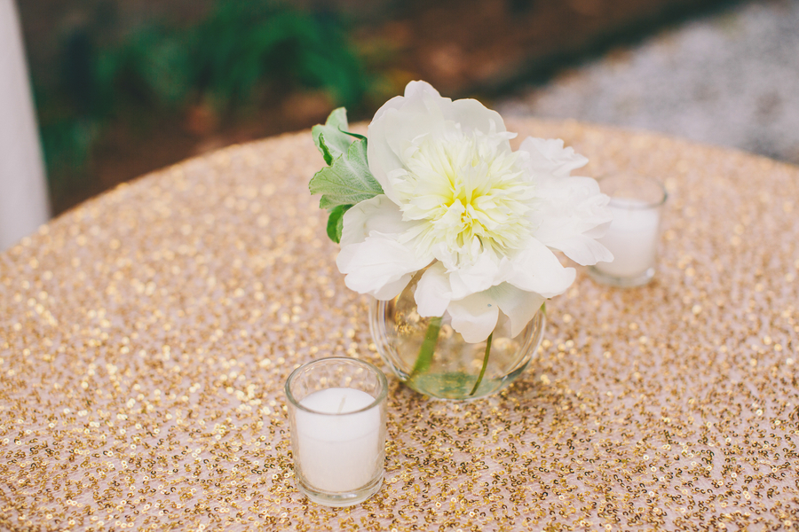 Gold wedding linens