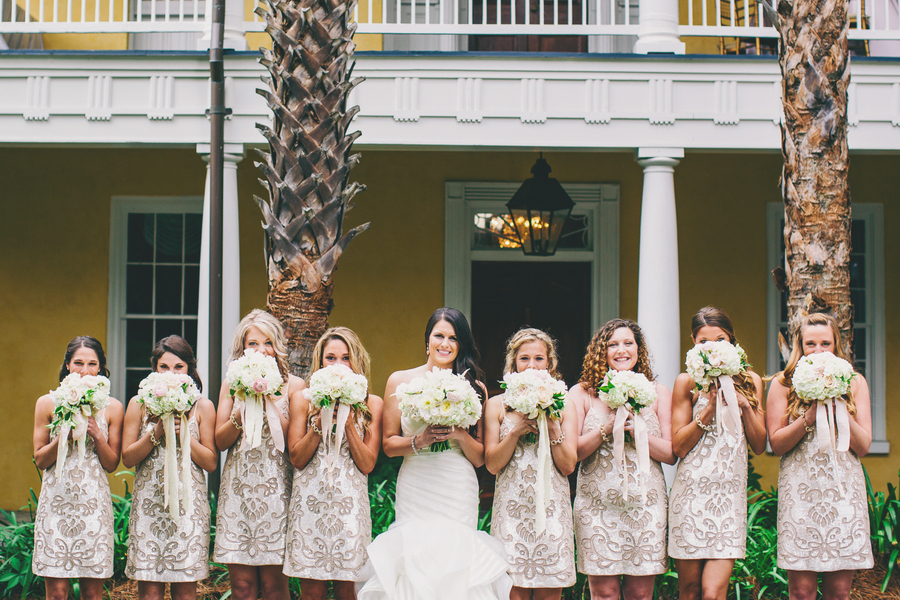 Gold Bridesmaids Dresses by Hyer Images