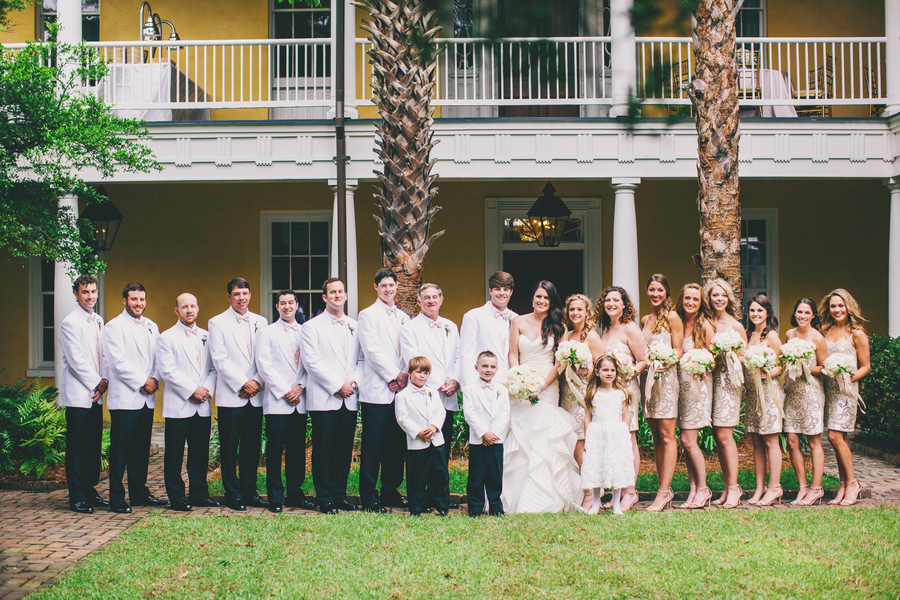 Gold Bridesmaids dresses Charleston wedding