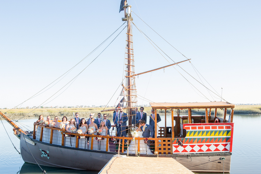 Pirates Ship at Sunnyside Plantation wedding in Myrtle Beach, SC by Brooke Christl Photography