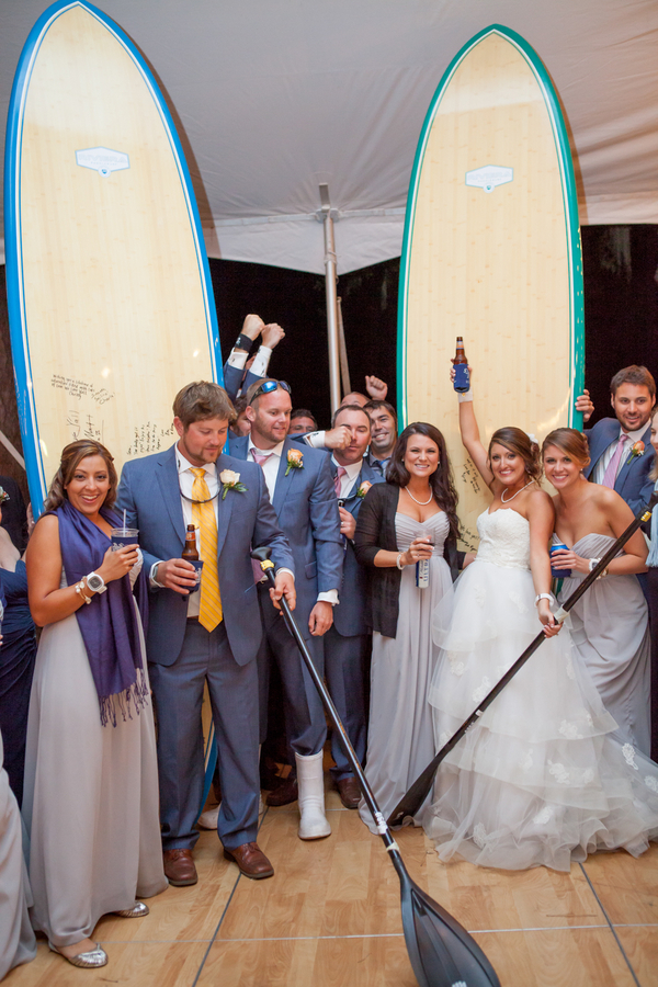 surfboard guest book at Myrtle Beach wedding at Sunnyside Plantation 