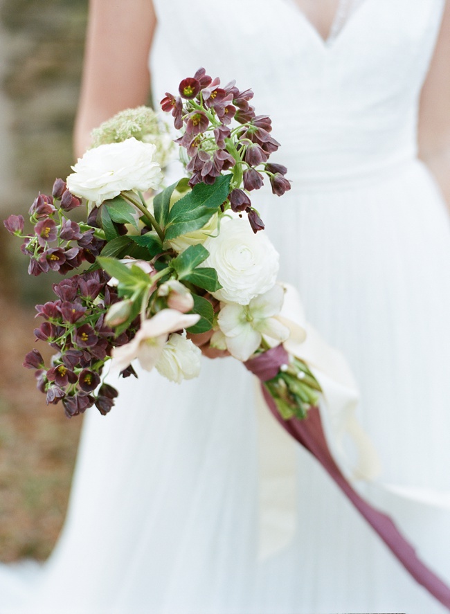 Purple Charleston wedding bouquet at RiverOaks
