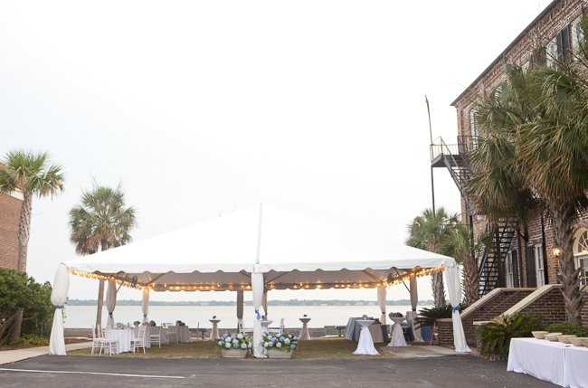 Outdoor reception at Charleston wedding