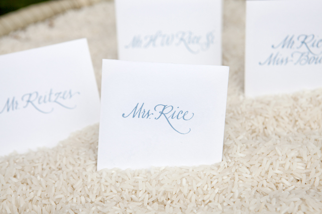 Charleston wedding place cards by Dulles Designs 