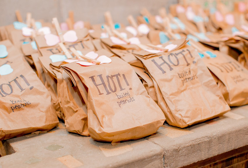 Hot Boiled peanuts wedding favors in Beaufort, SC 