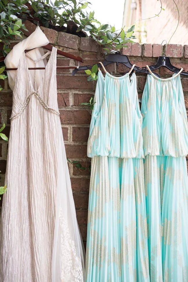 Mint Bridesmaids Dresses at Savannah Wedding