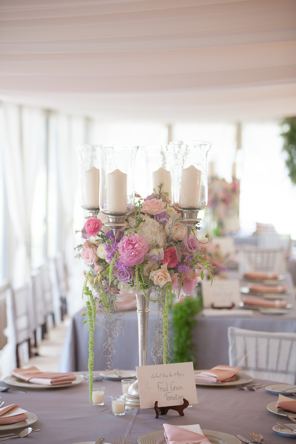 Pink Middleton Place Wedding Reception decor by Engaging Events