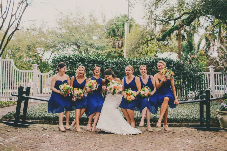 Royal Blue and Gold Thomas Bennett House Wedding