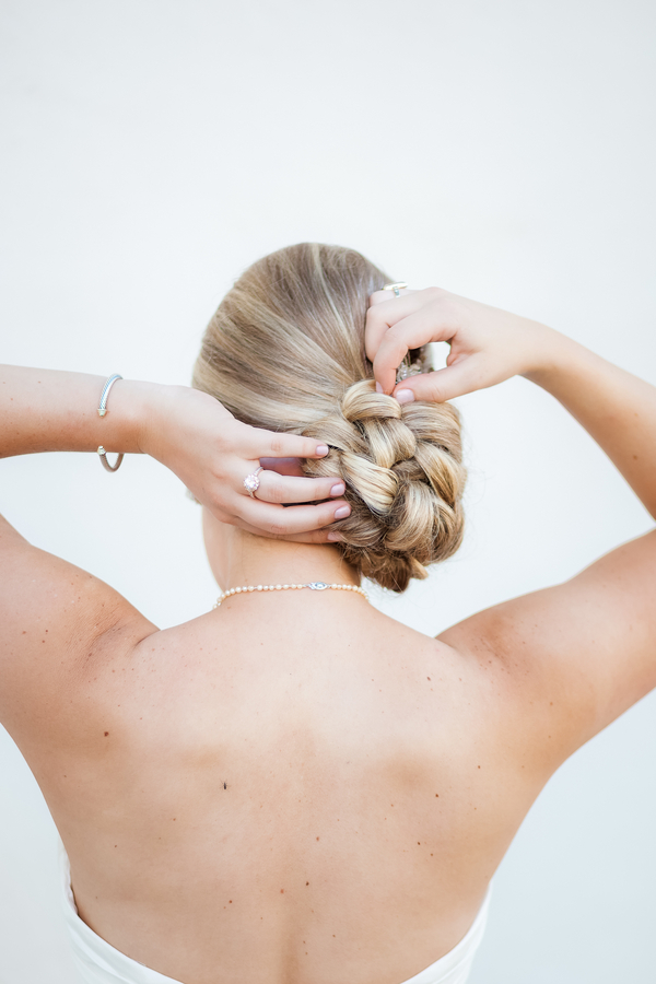 Charleston wedding updo at Cooper River Room