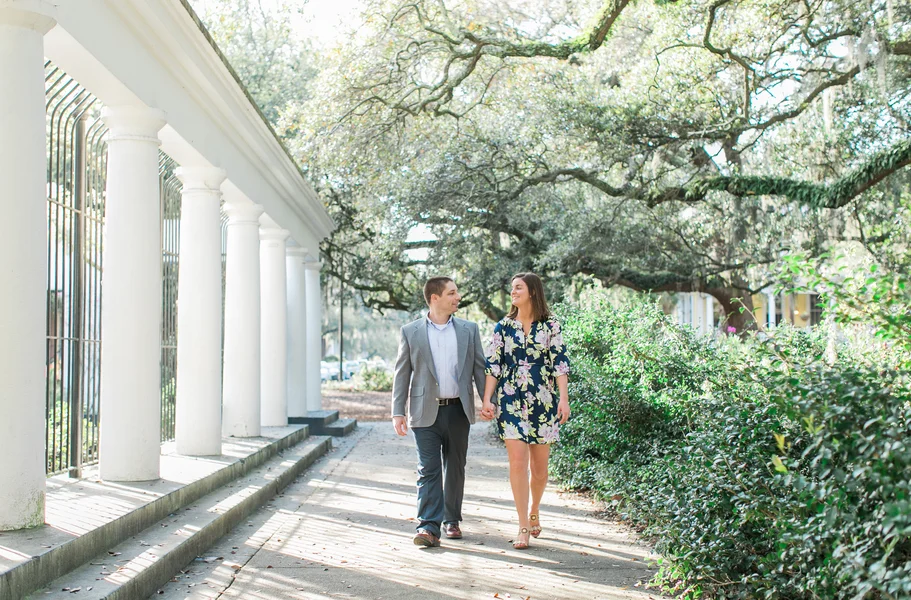 Katie + Ramsey's Savannah Wedding Engagement at Forsyth Park by Chloe Giancola Photography