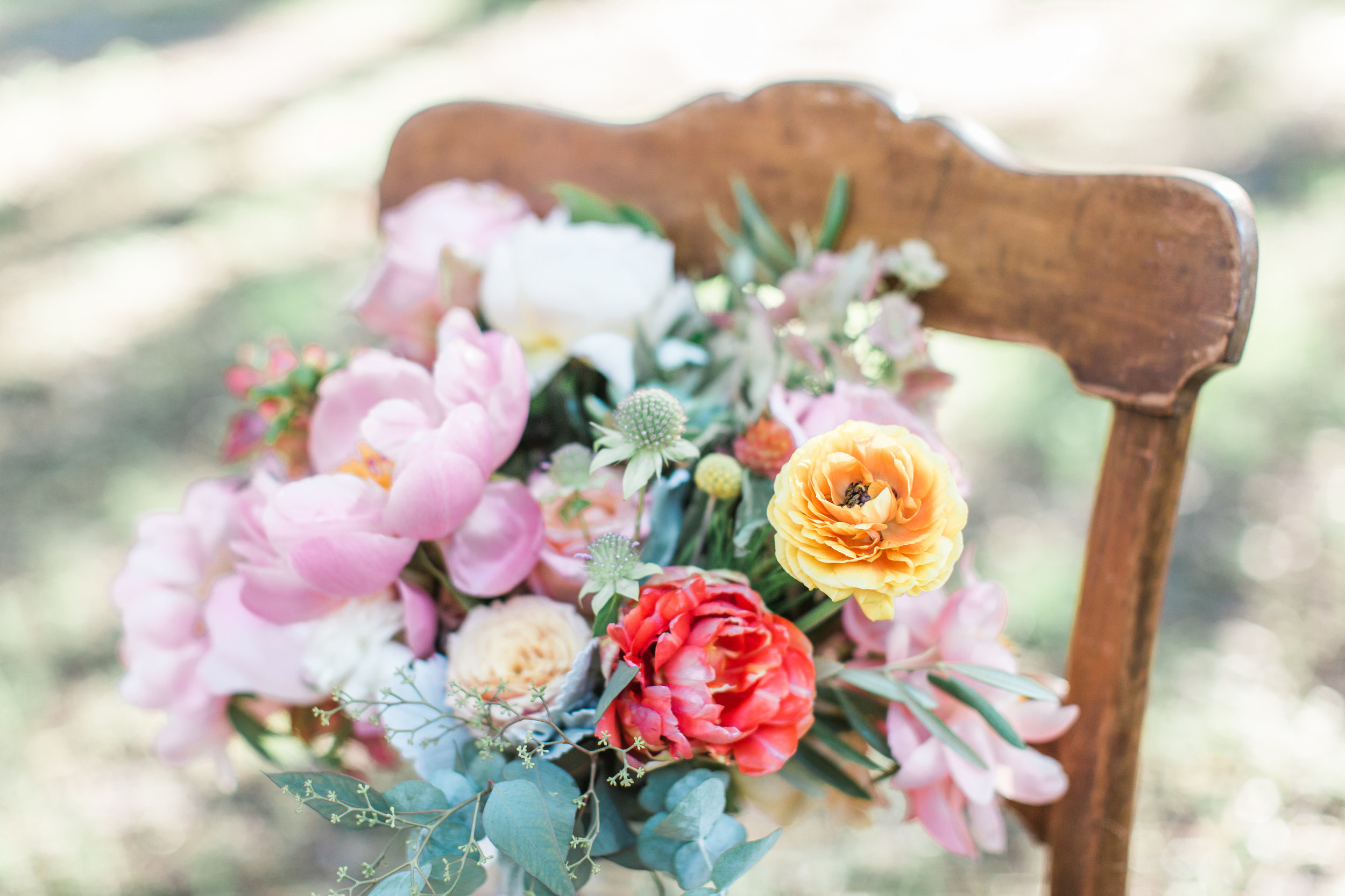 Savannah Wedding Inspiration with pastel flowers including peonies