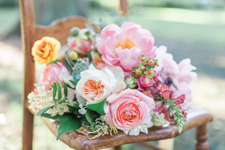 Savannah Wedding Inspiration with pastel flowers