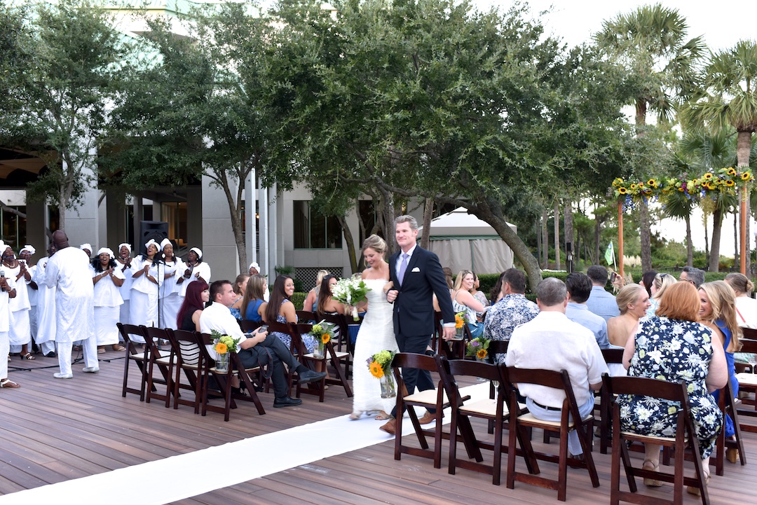 Wedding Ceremony at 'Wed at the Westin' Welcome Party on the Oceanfront Deck 