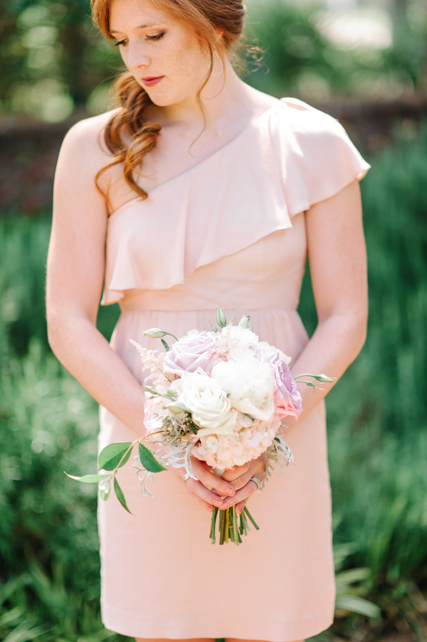 Pale Pink Bridesmaids dress at Myrtle Beach Wedding at Pine Lakes Country Club