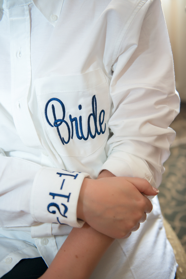 Monogrammed Bride's Shirt