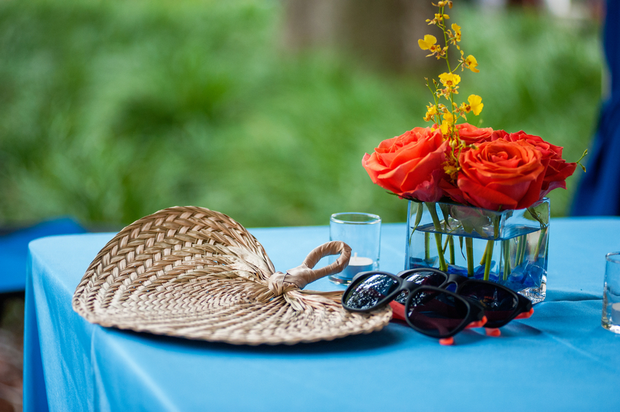 Will + Dana's Navy, yellow and orange William Aiken House wedding in Charleston, Sc by Rick Dean Photography