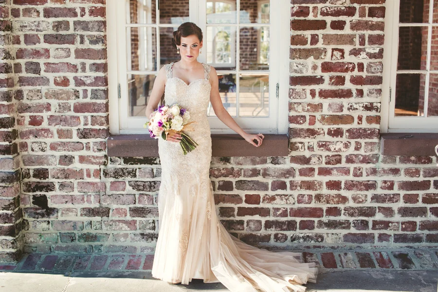 Rice Mill Building Bridal Portraits by Jeanne Mitchum Photography
