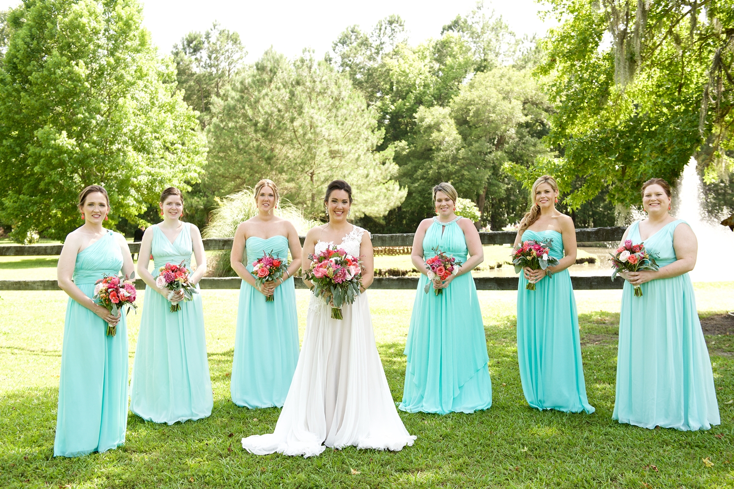 Aqua Bridesmaids Dresses from Bella Bridesmaids