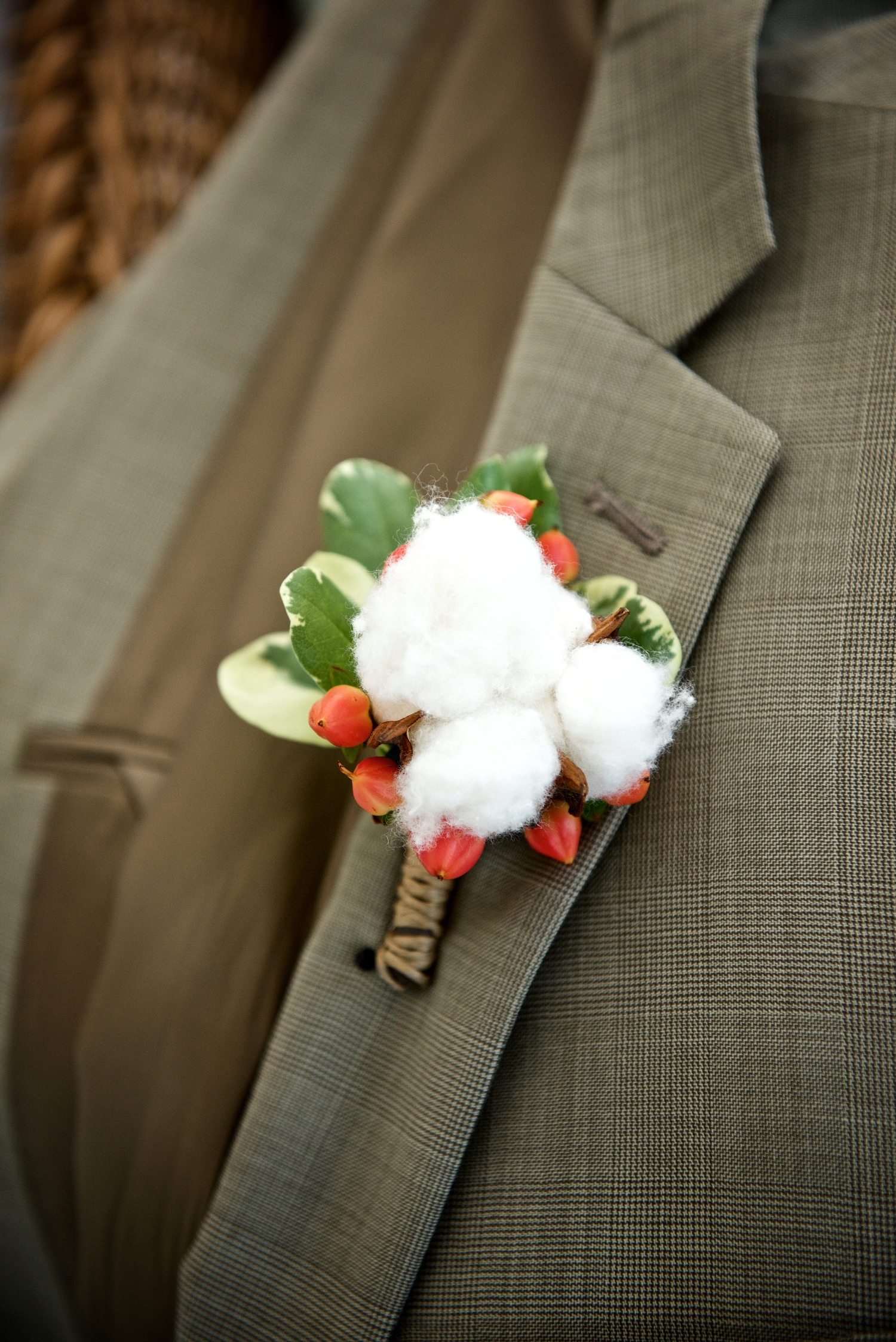 Groomsmen's boutonniere at Christine Kohler + Brook Bristow's Charleston wedding at Old Wide Awake Plantation by Yoj Events