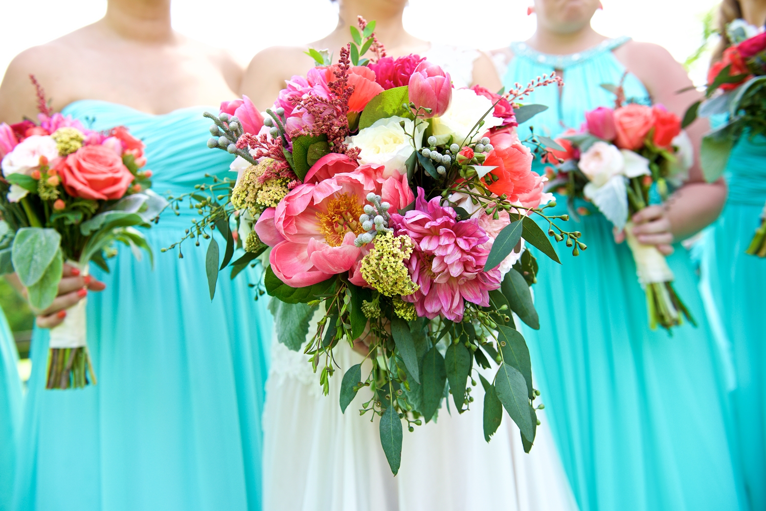 Bright Pink Peony Bouquets