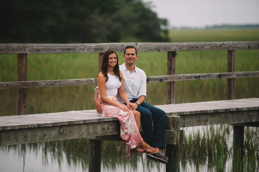Charleston Engagement on the docks