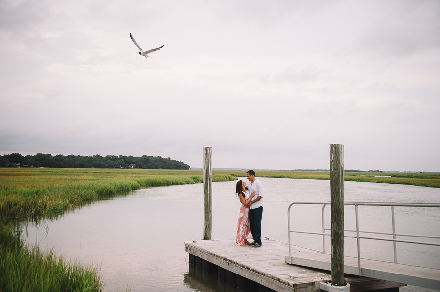 David + Meghan's Charleston Engagement on the docks by Jennings King Photography