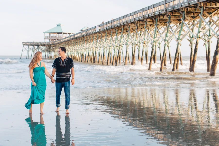 Folly Beach Wedding Engagement by Riverland Studios