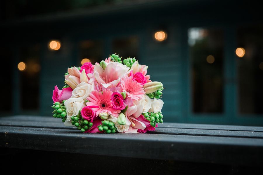 Pink Charleston wedding bouquet